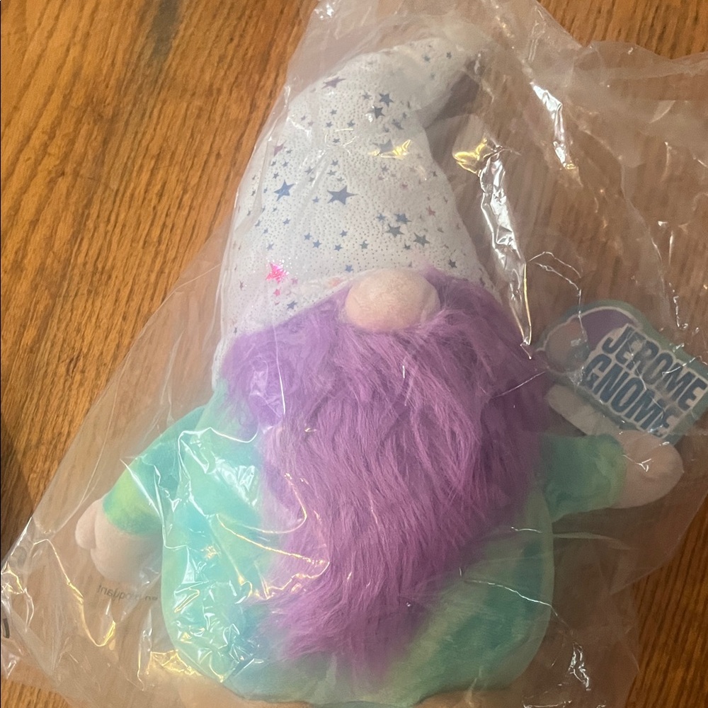 Starry Gnome Plush Toy with Purple Beard